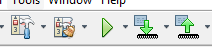 MPLAB X IDE toolbar showing Clean and Build (broom) and Make and Program Device (down arrow) buttons